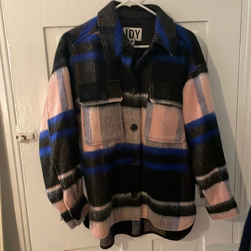 Jdy Pink Plaid Shacket